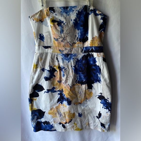 J. Crew Strapless Floral Multicolored Dress EUC Size 6 - Picture 2 of 8